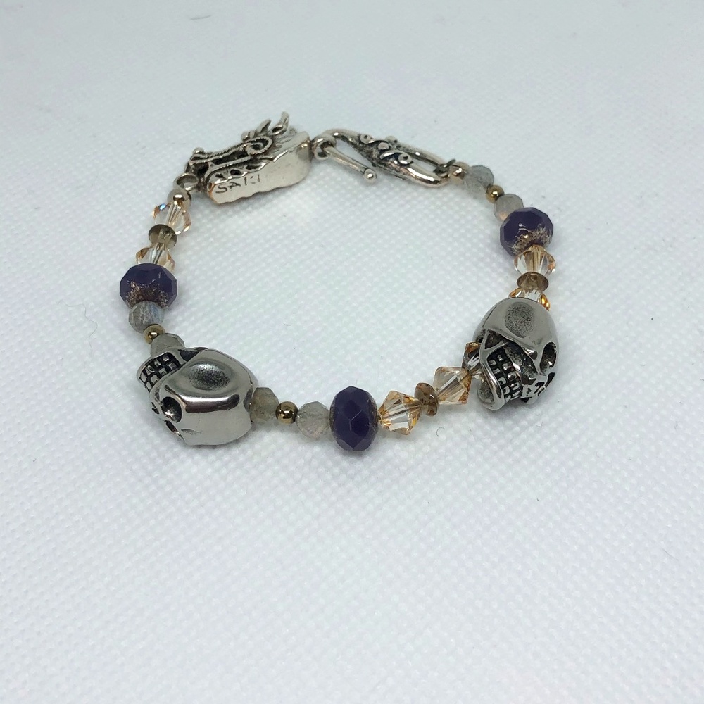 Custom skull & dragon bracelet